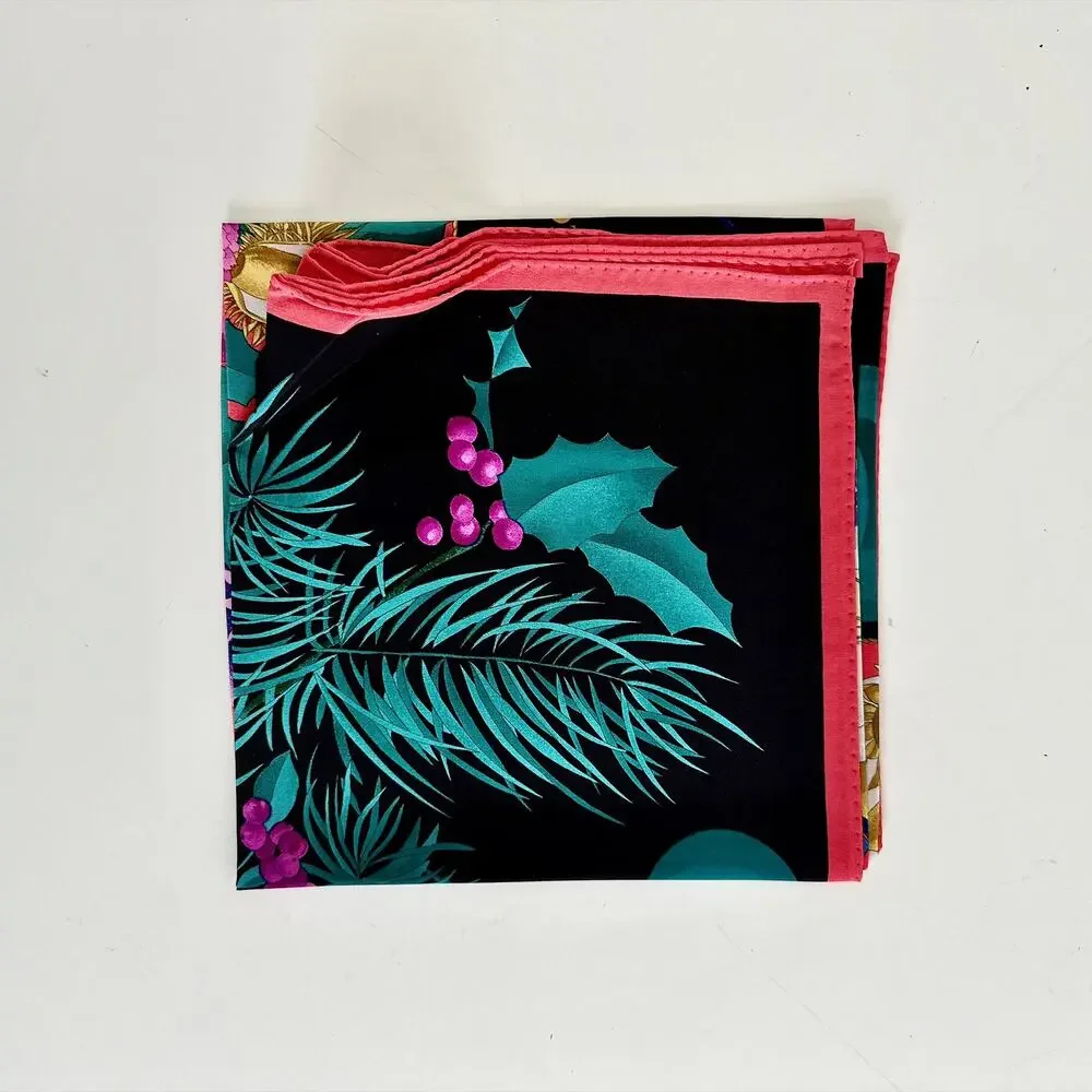VINTAGE LEONARD HOLIDAY SILK SCARF IN GIFT BOX